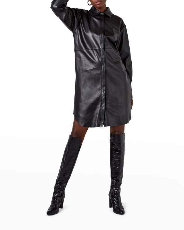 Bonsoir Recycled Leather Shirtdress